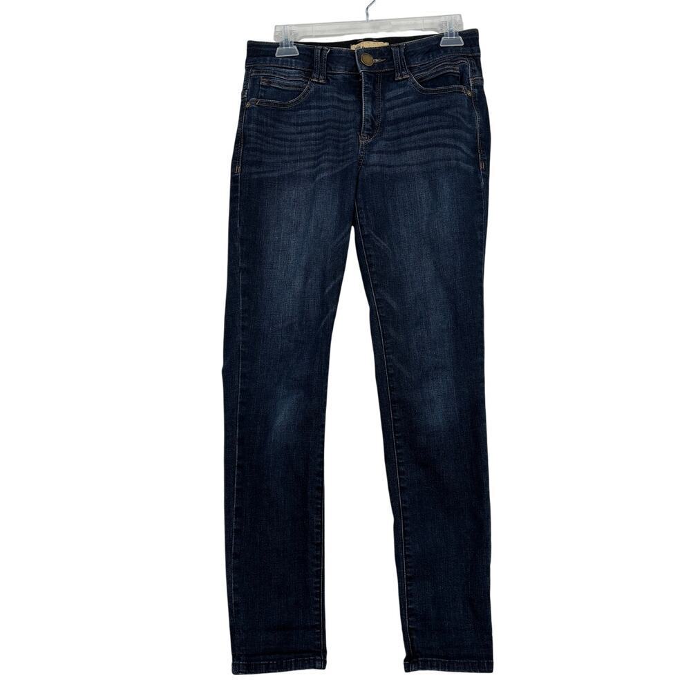 Democracy Ab Technology Jean Size 4 Blue Slim Leg Skinny Dark Wash Stretch Denim